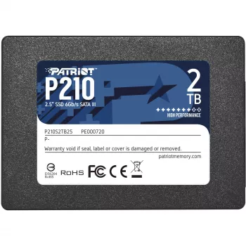 2.5 col. SATA III SSD PATRIOT P210 2 TB — 500 MB/s skaitymo, 400 MB/s rašymo, 7 mm