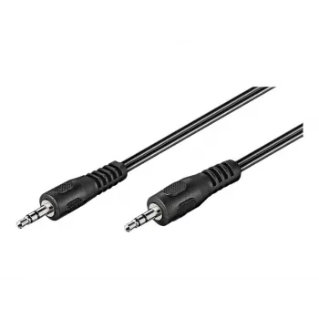 Wentronic Goobay 3,5 mm jungiamasis laidas, juodas, 2,5 m - 3,5 mm kištukas (3 kontaktų, stereo) > 3,5 mm kištukas (3 kontaktų, stereo) (50449)