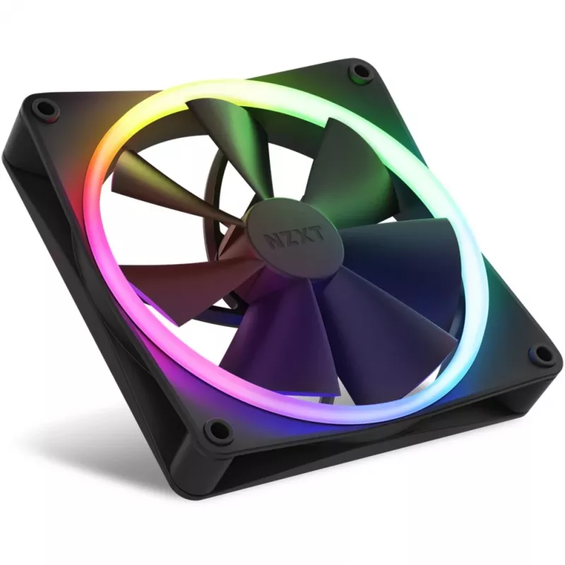 NZXT F140 RGB TWIN ventiliatorius 14 cm juodas 500-1800 RPM Fluid Dynamic Bearing