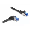 Tinklo kabelis DeLOCK RJ45 Cat.6A S/FTP 0,5 m juodas