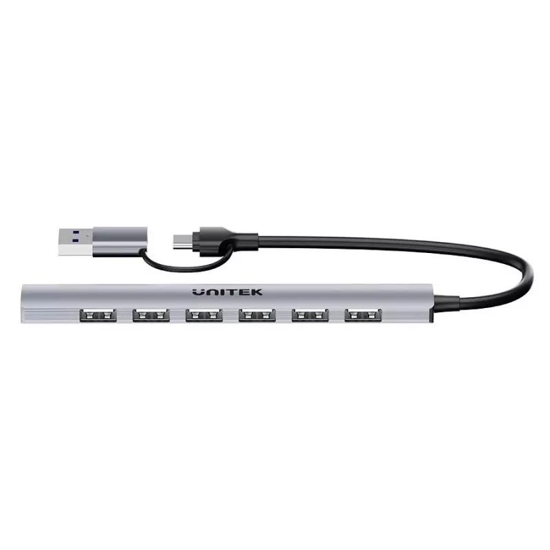 Unitek H1209AGY01 USB-A 5Gbps 7in1 USB šakotuvas