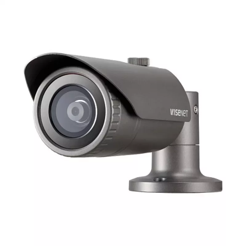 Bullet tipo IP apsaugos kamera Hanwha Wisenet QNO-6012R1 — 2,8 mm, 1920×1080, viduje / lauke, montuojama ant lubų / stalo, juoda