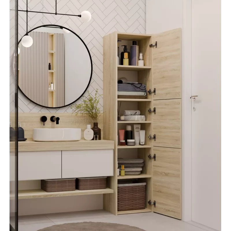 Topeshop S43 SONOMA vonios spintelė ąžuolo spalvos