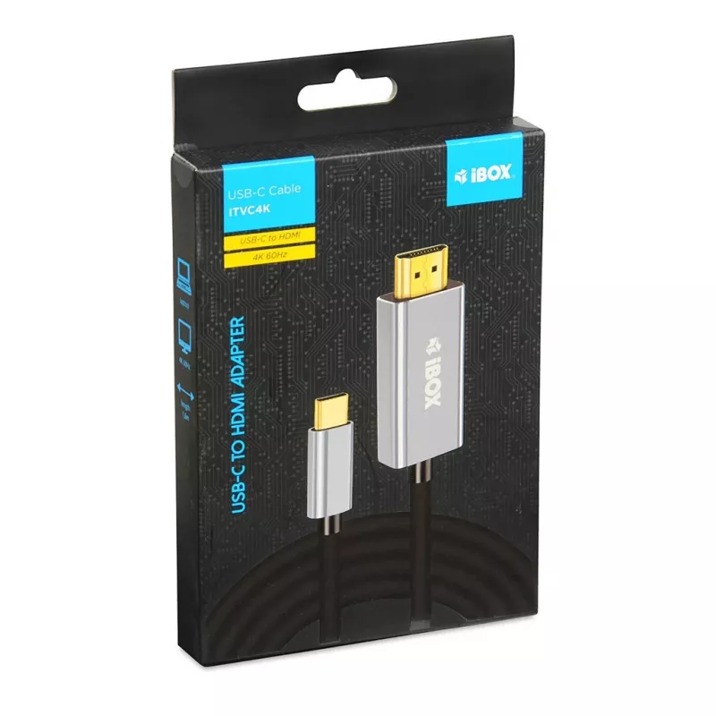 iBOX ITVC4K USB-C į HDMI laidas