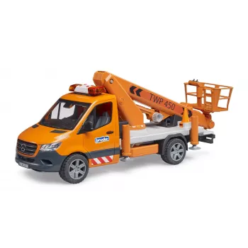 Transporto priemonė BRUDER MB Sprinter su darbo platforma Rekomenduojama nuo 3 metų