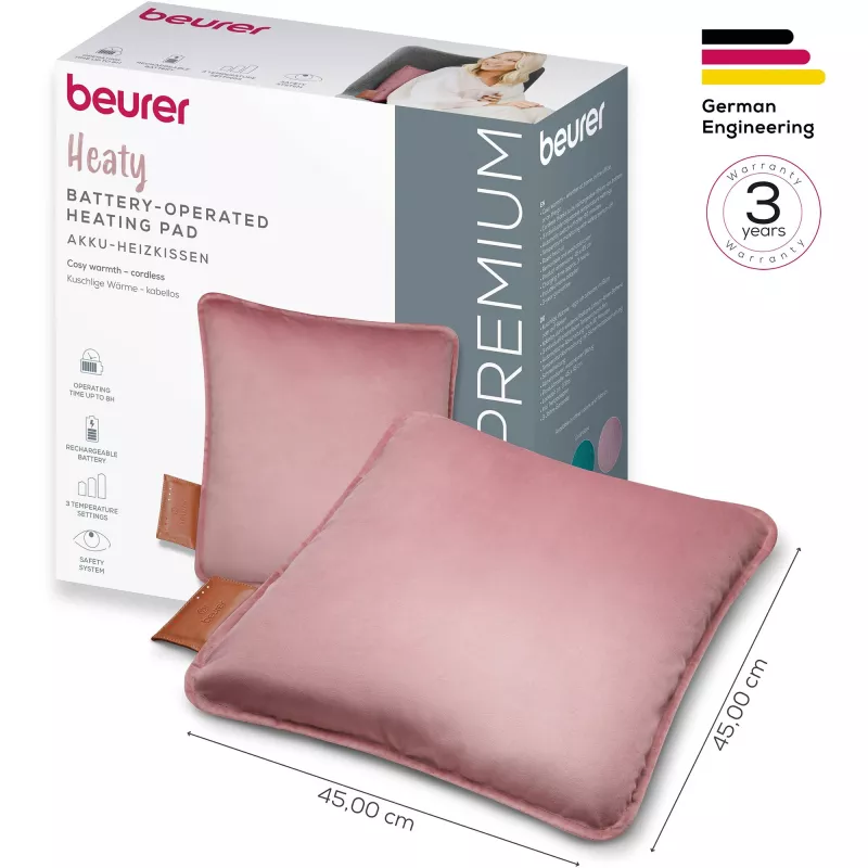 Beurer HK 77 Heaty blush-rose levandų aksominis užvalkalas (20074)