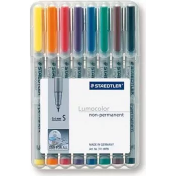 Marker Staedtler 311 WP8 8 vnt. Juoda Mėlyna Ruda Žalia Oranžinė Raudona Violetinė Geltona