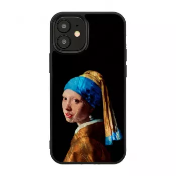 Apsauginis iKins dėklas, skirtas „Apple iPhone 12 mini“ – dizainas: Mergina su perlo auskaru