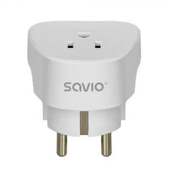 SAVIO AP-01 kelioninis adapteris, JAV lizdas – ES kištukas