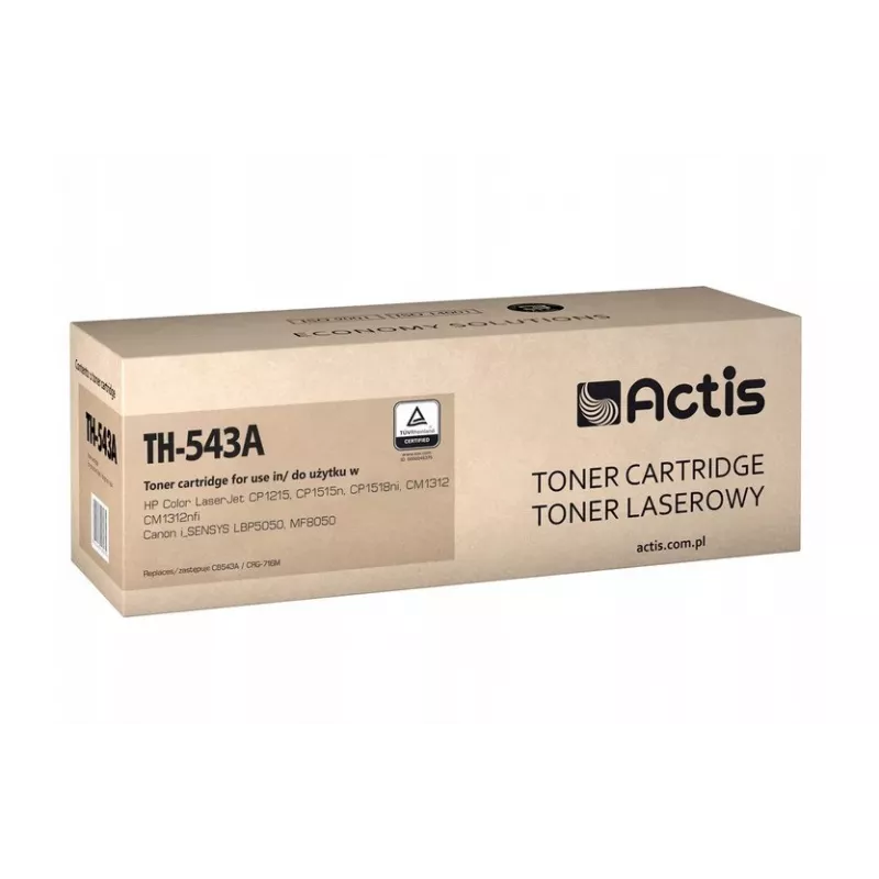 Actis TH-543A toneris (HP 125A CB543A, Canon CRG-716M pakaitalas; standartinis; 1500 puslapių; purpurinis)
