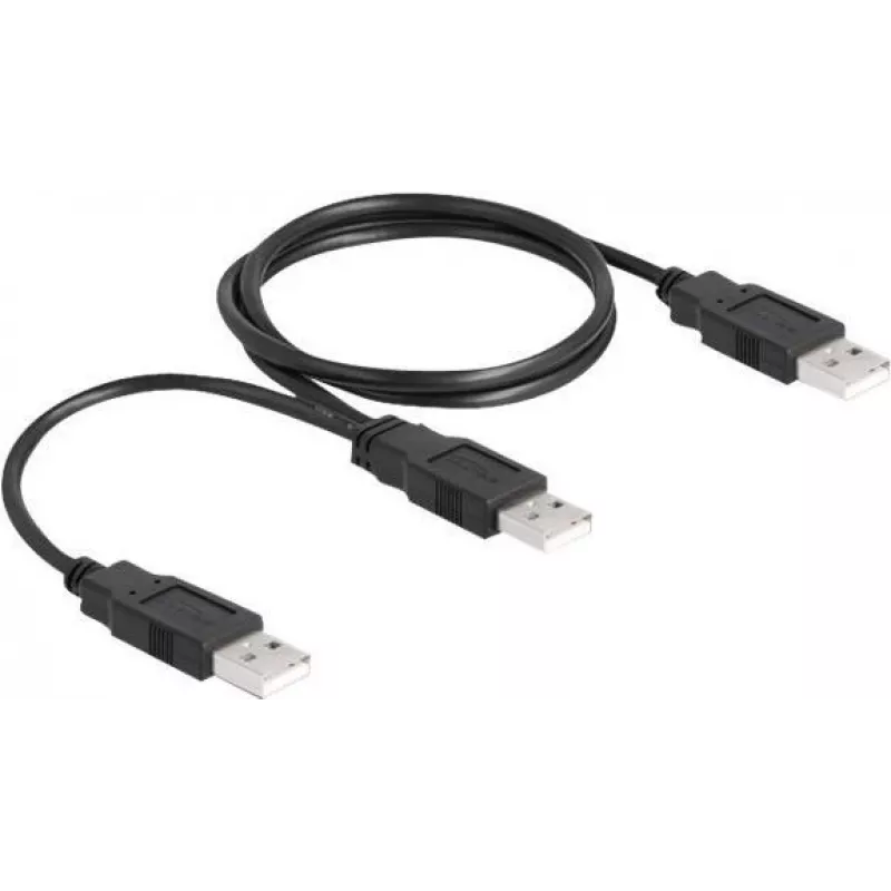 DeLOCK USB 2.0 laidas Type-A į 2 x Type-A 70 cm juodas
