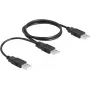 DeLOCK USB 2.0 laidas Type-A į 2 x Type-A 70 cm juodas