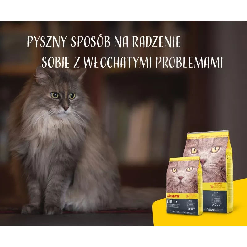 Sausas kačių maistas JOSERA Catelux Adult Duck Poultry 2 kg — sausas maistas, 32 % baltymų, 20 % riebalų