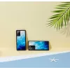 Apsauginis dėklas iKins Samsung Galaxy Note 20 — mėlynas ežeras ir juodas, plonas dangtelis