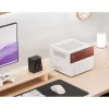 Mikro tornio kompiuterio korpusas Jonsbo N4 WHITE Mini-ITX su grūdintu stiklu