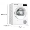 Skalbinių džiovyklė Bosch WTH86200PL 8 kg talpa Šilumos siurblys