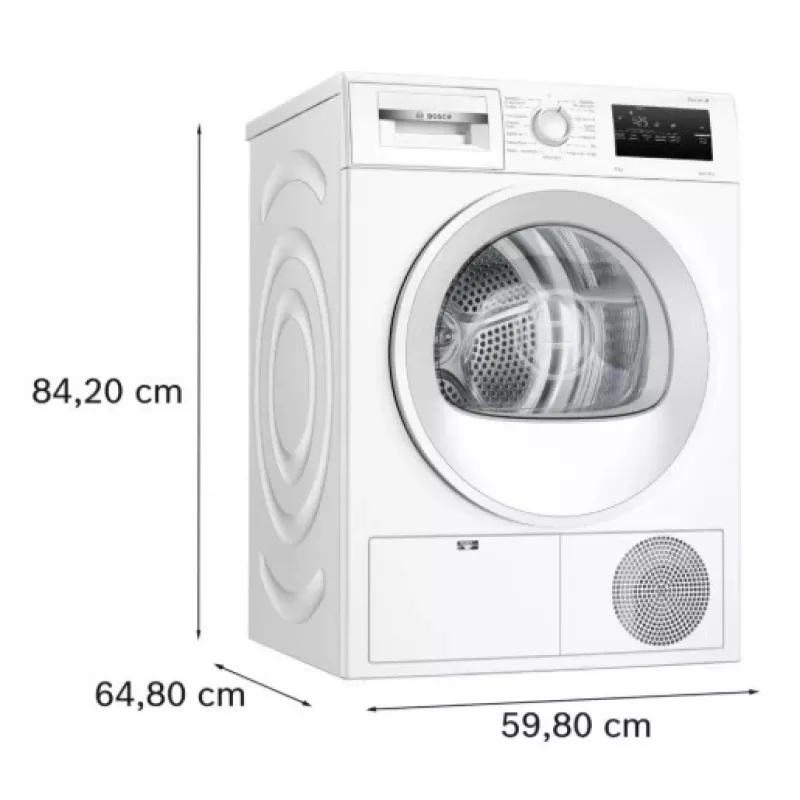 Skalbinių džiovyklė Bosch WTH86200PL 8 kg talpa Šilumos siurblys