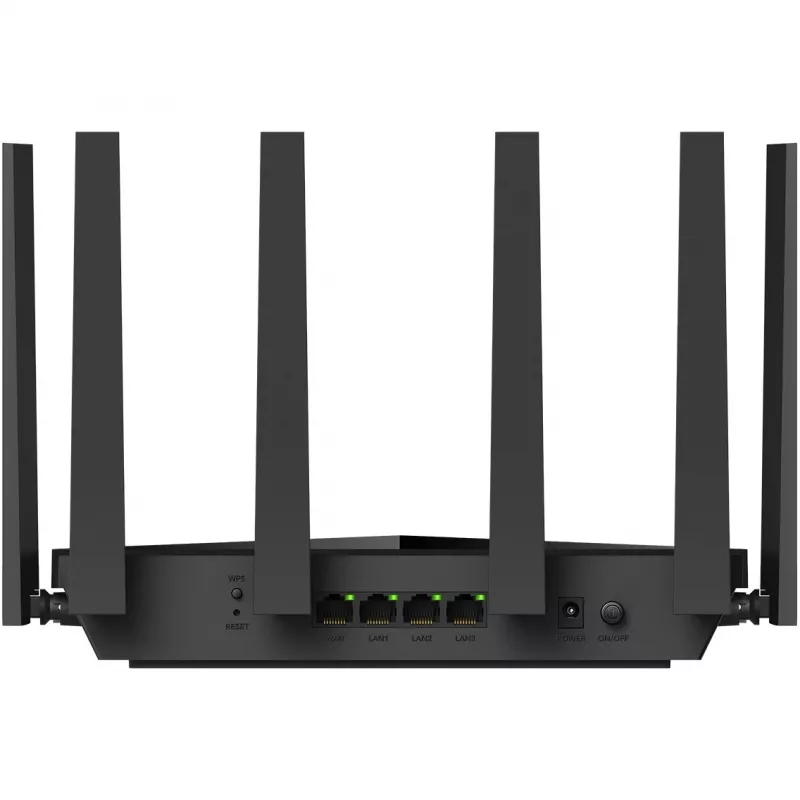 Stalinis maršrutizatorius Cudy WR11000 — Trijuostis 2,4/5/6 GHz, Wi‑Fi 7, 4× 2,5 Gigabito LAN, 5765 Mbps per 6 GHz juostą, 512 MB RAM