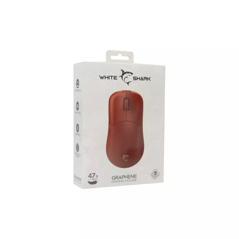 Pelė White Shark GM-5014 Graphene Red USB