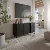 Komoda Cama Meble VOLARE 151 x 39 x 75 cm, juoda / San Sebastian