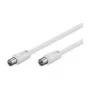 Wentronic Goobay antenos jungiamasis laidas, 100% ekranuotas, baltas, 2,5 m - bendraašis kištukas bendraašis lizdas (50718)