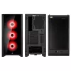 CORSAIR iCUE 4000X RGB grūdinto stiklo vidutinio bokšto korpusas, juodas