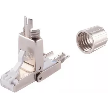 Tinklo adapteris ShiverPeaks 08-10001 Toolless STP Cat. 6A, RJ45, ekranuotas, įrankio nereikalaujantis užbaigimas