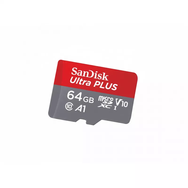SanDisk 64 GB Ultra PLUS microSD 150 MB/s+SD Adapt - 150 MB/s