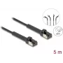 Tinklo kabelis DeLOCK RJ45 plonas Cat.6A U/FTP 5m Juodas