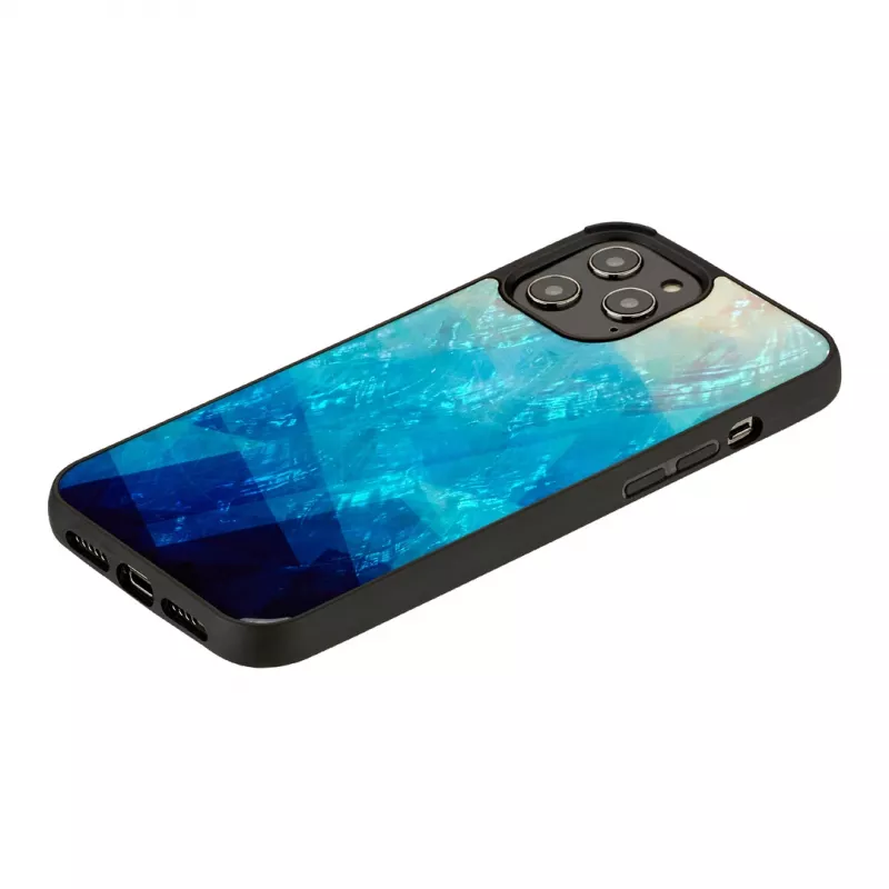 Apsauginis telefono dėklas iKins, skirtas Apple iPhone 12 Pro Max – mėlynos ežero ir juodos spalvos