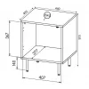 Naktinio staliuko rinkinys Cama Meble HOLE — 2 vnt., 44×40,5×53,5 cm, baltas matinis, MDF/medžio drožlių plokštė, 16 mm rėmas