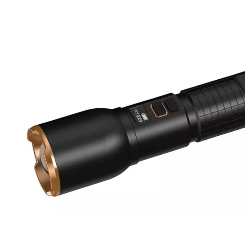 Žibintuvėlis Duracell DF6000R Gift Box — rankinis įkraunamas žibintuvėlis, juodas