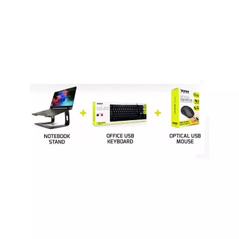 Klaviatūros ir pelės rinkinys Port Designs 501896 — Laidinis USB, laidas 1,5 m, biuro, juodas
