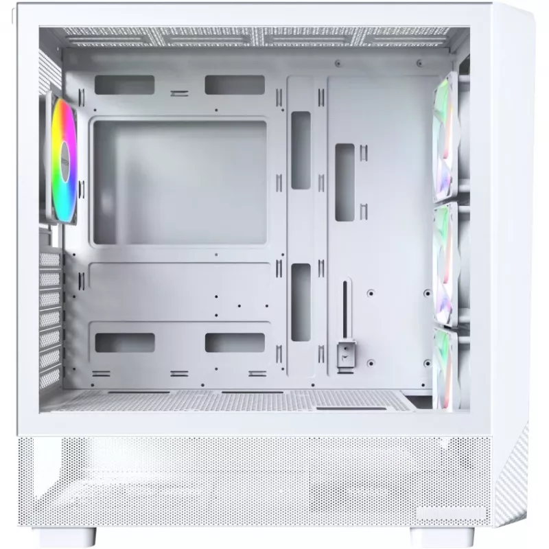 PC korpusas Montech X5 Midi Tower baltas ATX 3x140 mm ventiliatoriai