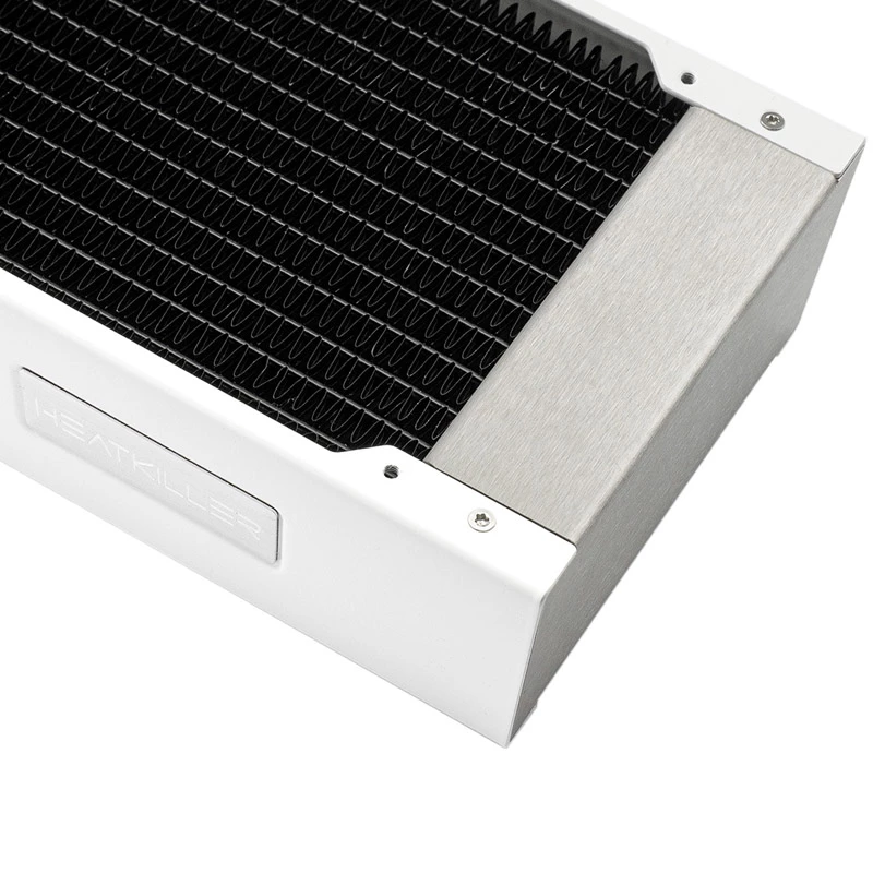 Radiatorinis filtras Watercool 24117 — žalvaris/varis/nerūdijantis plienas, balta, 278×120×48 mm