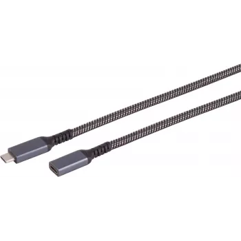 S-Conn 14-74003 USB kabelis 0,5 m USB 3.2 Gen 2 (3.1 Gen 2) USB C juoda - balta (14-74003)