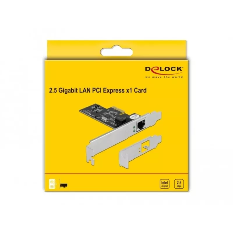 Delock - tinklo adapteris - PCIe 2,1 Low-Profile - 2,5GBase-T (89598)