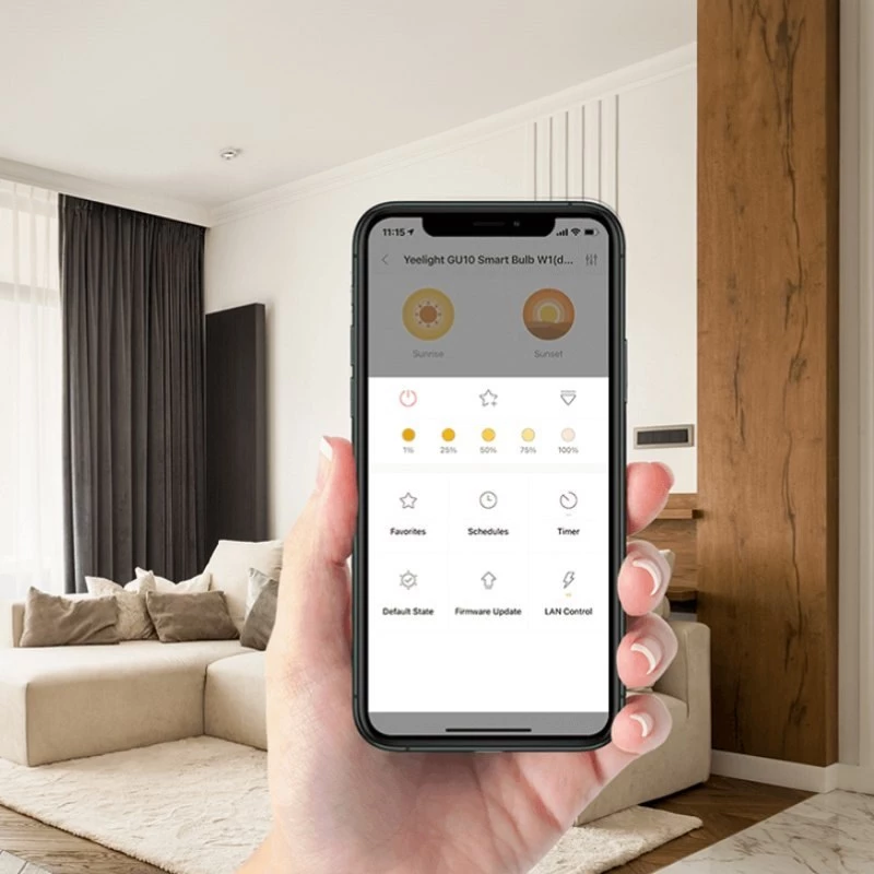 Įleidžiamas išmanusis prožektorius „Yeelight M2 Lite“ 4W, 160 lm, 3900 K, CRI 80, Bluetooth, 220–240V, išpjova 75×85 mm