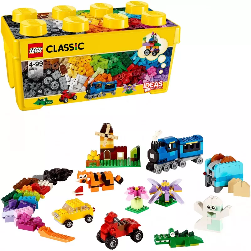 LEGO 10696 Classic Medium Creative Brick Box Easy Toy Storage Colourful Bricks Building Set Toys for Kids Boys & Girls Aged 4 Plus Years Old with