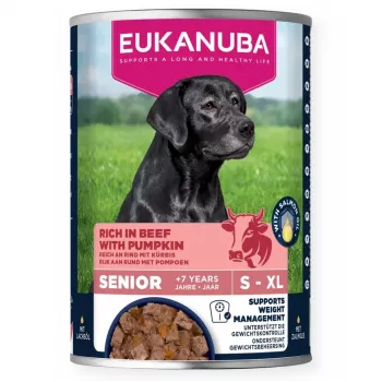Šlapias šunų maistas EUKANUBA Adult Can 400 g — jautiena ir moliūgas