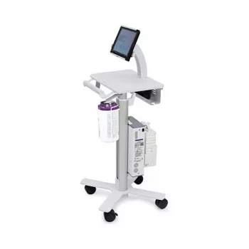Ergotron Tablet Cart, SV10 - vežimėlis planšetei / klaviatūrai - medicininės paskirties - metalas - balta, aliuminis - ekrano dydis: iki 30,5 cm (iki 12 colių)
