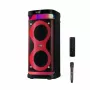Nešiojamas garsiakalbis MANTA SPK0601B100, 100 W, Bluetooth, karaokė, belaidis mikrofonas, baterija, ekvalaizeris, disko apšvietimas