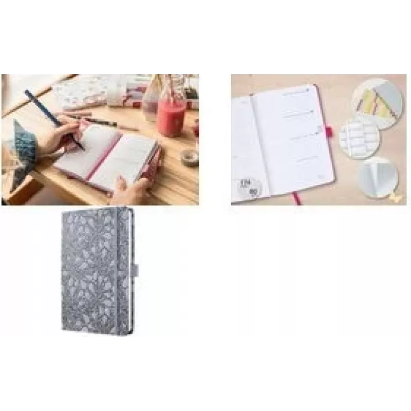 A5 savaitinis planuotojas Sigel Agenda Beauty 2026 J6361 — A5 formatas, savaitinis išdėstymas