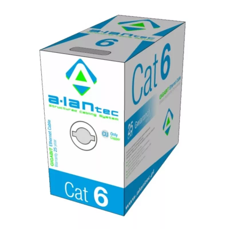 A-LAN KIU6PVC305 tinklo kabelis Pilka 305 m Cat6 U/UTP (UTP)
