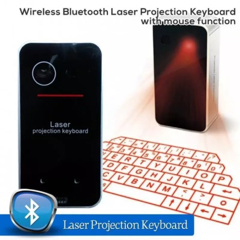 Lazerinė projekcinė klaviatūra Doy modelis kompaktiška nešiojama virtuali Bluetooth klaviatūra