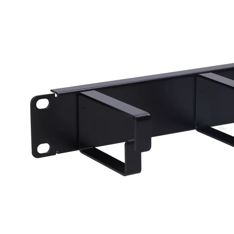 Kabelių valdymo skydelis Extralink Extralink kabelis organizer 1U juodas