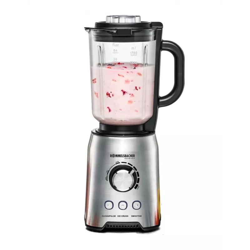 Stacionarus blenderis Rommelsbacher MX 1250 — 1200 W, 1,75 l stiklinis indas, nerūdijantis plienas
