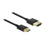 DeLOCK plonas Premium - Vaizdo/Garso/Tinklo kabelis - HDMI - 36 AWG - HDMI, 19 kontaktų (V) - į - Mini-HDMI, 19 kontaktų (V) - 2,0 m - Triguba izoliacija - Juoda (84778)