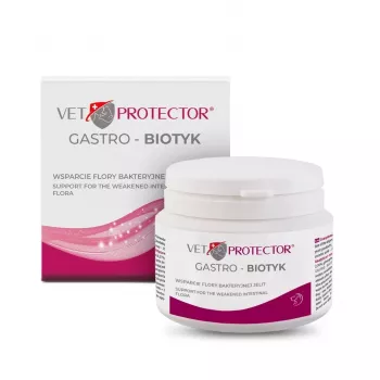Maisto papildas JM Sante Multibiotic Vet Protector Gastro šunims ir katėms, 60 g – probiotinė parama suaugusiems augintiniams