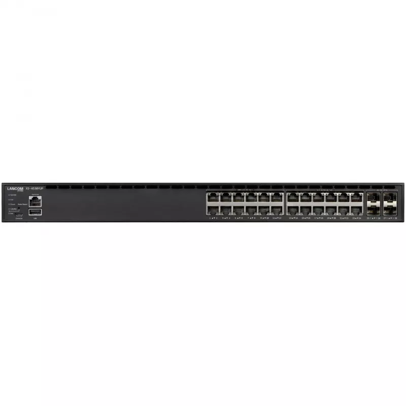 Valdomas L3 jungiklis Lancom Systems LANCOM XS-4530YUP — 24 × 10G RJ-45, PoE, 900 Gbit/s, 1U stovas